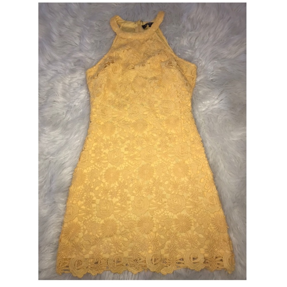 YELLOW LACE DRESS